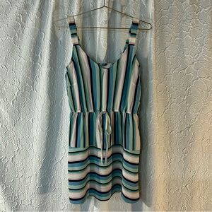 LOVE AT FIRST SIGHT Women's Striped Multicolor Pastel Sundress Size Small